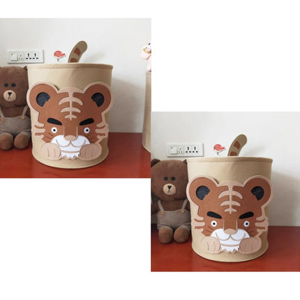 Cartoon Felt Storage Basket Toy Storage Bucket Portable Laundry Storage Basket