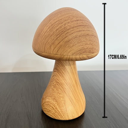 1pc rechargeable mushroom night light, 3color LED desk light, creative mushroom desk light