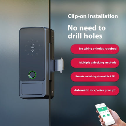 Glass Door Fingerprint Lock Punch Free Office Intelligence