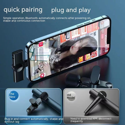 Microphone K8K9 Neckline Clip Live Radio Intelligent Noise Reduction