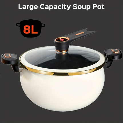 Ceramic Simmer Pot, Large Capacity Soup Pot -8L Safe