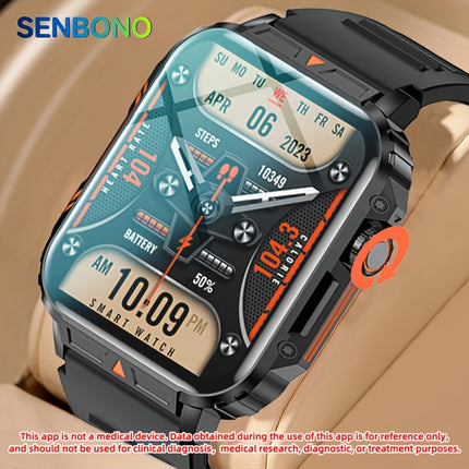 Smart Watch for Men, Wireless Call Smartwacth, 340mAh Large Battery, Information Push and Read,
