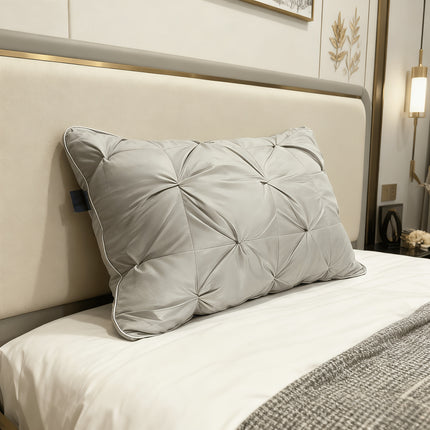 Luxury Hotel Pillow | Ultra Soft Breathable Headrest, Elegantly Twisted Floral Design