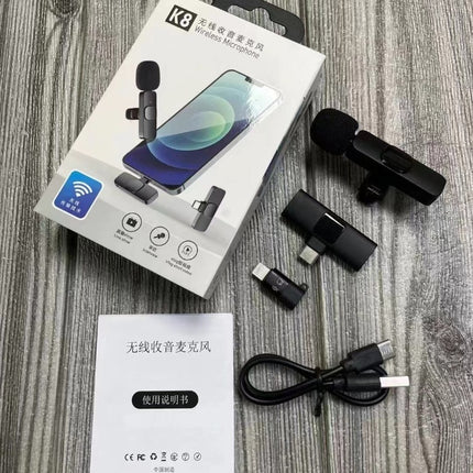 Collar Clip Microphone Outdoor Video Recording Wireless Microphone