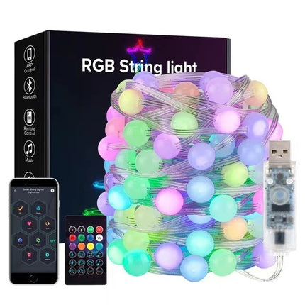 Ball Rubber-covered Wire Holiday Decoration Point Control Atmosphere Colored Lights