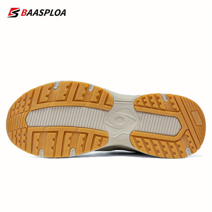 Men'S Stylish Retro Thick Shoes, Comfortable Non-Slip Lace-Up Soft Sole Activities for Men