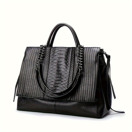 Large Capacity Western-style Women's Bag, Light Luxury, One Shoulder Portable Tote Bag