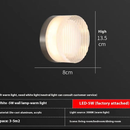 Creative Bedside-use Wall Lamp Hallway Corridor Bedroom Bathroom Lamp