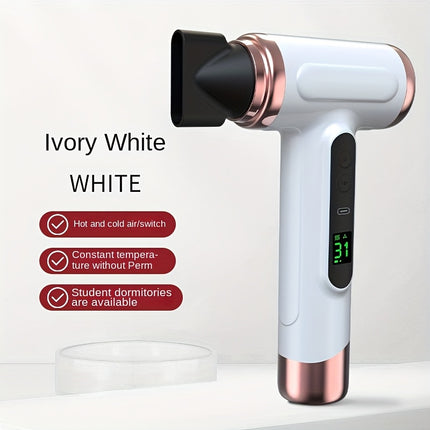 Rechargeable Hair Dryer with Three Temperature Settings for Hot And Cold Air, Powerful Mini Design