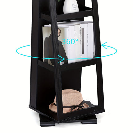 1pc 360° Rotation With Full-length Mirror Storage Cabinet