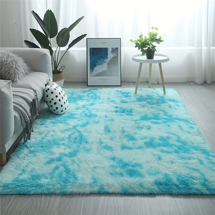Tie-Dye, Solid Color Plush Carpet, Thick and Soft Foot Mat