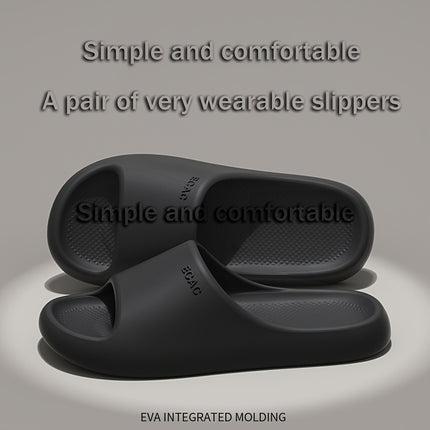 4 pcs set New EVA Solid Color Sandals, Men's Four-season Simple Home Soft Thick Anti-slip Bathroom Sandals