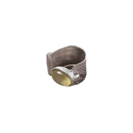 Star-trace Wide-band Ring In A Vintage Artistic Style