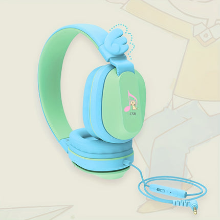 Lightweight Foldable Over-Ear Stereo Headset With Safe Volume Control & Built-in Mic