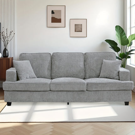 Sofa with Plush Cushions & Removable Washable Cover - Contemporary Sectional Sofa