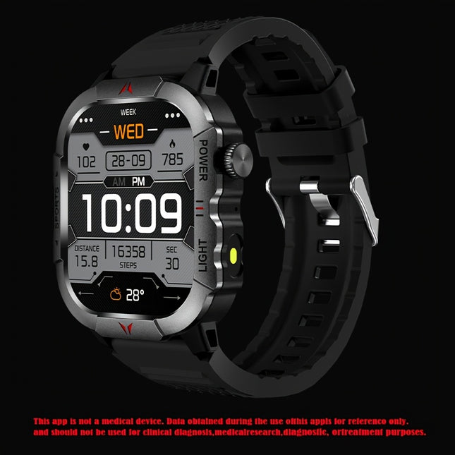 New Men's Outdoor Sports Smartwatch with Illumination, 2.01-inch Full Touchscreen,