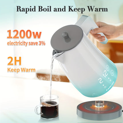 Electric Kettle - Temperature Control - 42.27oz Electric Tea Kettle - 304 Stainless Steel Interior