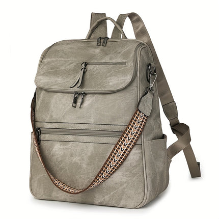 Vintage Backpack Suitable for University Students & Travel - Large Capacity Retro Bag with Oil