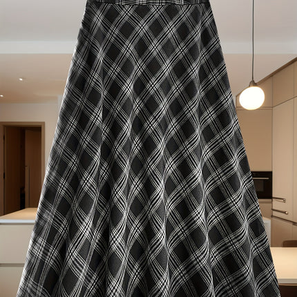Stylish And Elegant Plaid Skirt for Women in Autumn And Winter