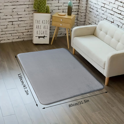 25D Density Sponge, 1pc Plain Flannel Super Absorbent Bath Mat, Non-Slip Floor Mat, Ultra Soft