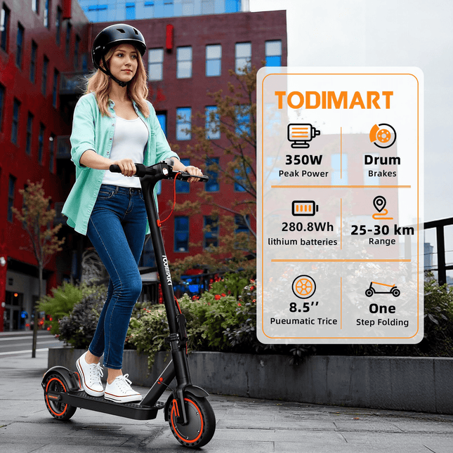 T3 Adult Electric Scooter 36V 7.8Ah Battery 350W Motor 25-35km Range Max