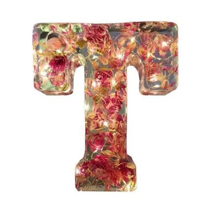 Letter Flower Decoration A- Z Finished Decorations With Lights