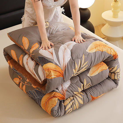1pc Heavyweight Plush Comforter All-Season Luxury Bedspread/duvet, Machine Washable Polyester Fill