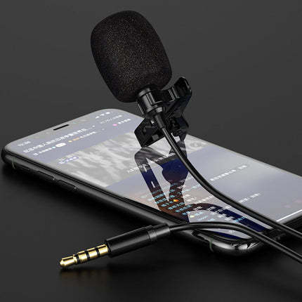 Lavalier Microphone Monitor Line Video Live Mini Interview Recording Equipment