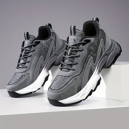 Men's Casual Athletic Sneakers - Lightweight, Breathable Running Shoes with Soft PU Sole