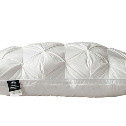 A Pair Of Feather Pillows And White Goose Single Neck Guards