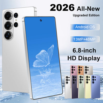 Newly Upgraded 2026 Unlocked Smartphone With Large 6.8 Inch HD Screen 8GB RAM Plus 256GB Storage