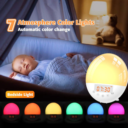 WiFi Voice Control Intelligent Alarm Clock Sunrise Natural Wake-up Light