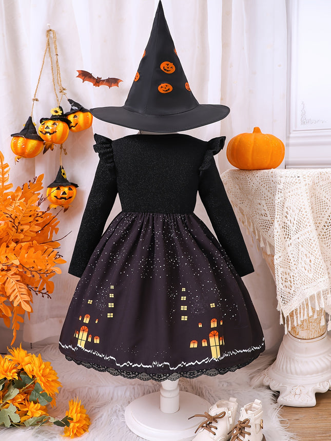 Girls' Autumn and Winter New Halloween Party Dress