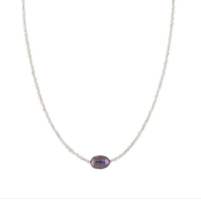 Artistic Vintage Bead Necklace Natural Freshwater Pearl