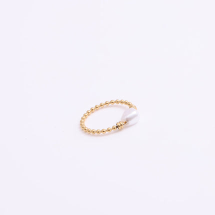 Titanium Steel Electroplated With 18k Gold Featuring A Peach Heart And Freshwater Pearl