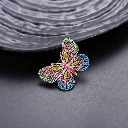 European And American High-end Creative Rhinestone Butterfly Brooch