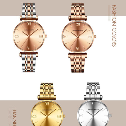 Women's Solid Stainless Steel Band Watch