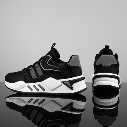 Sneakers, Men's Fashionable Thick-soled Shoes, Anti-slip Lace-up Low-top Running Shoes,