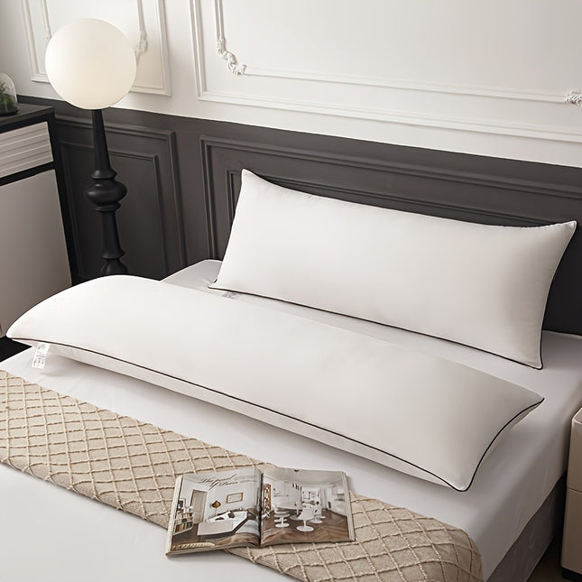 1pc Premium Soft Extended Pillow White, Comfortable Sleeping Body Pillow for Hotel and Home Use