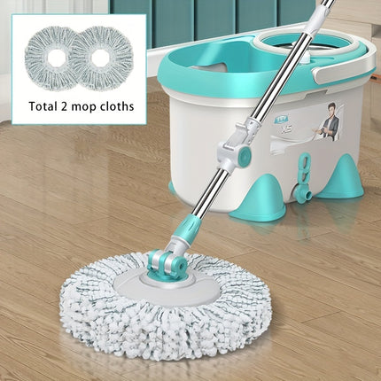 Mop wet and dry dual-use stainless steel double drive rotating mop bucket,