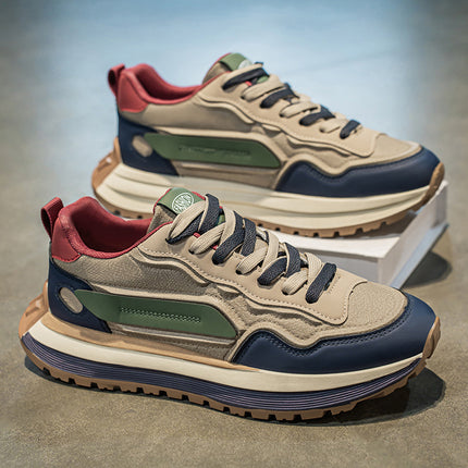 Men's & Unisex Korean-Style Low-Top Sneakers  Upper & PVC Sole, Breathable Running Shoes