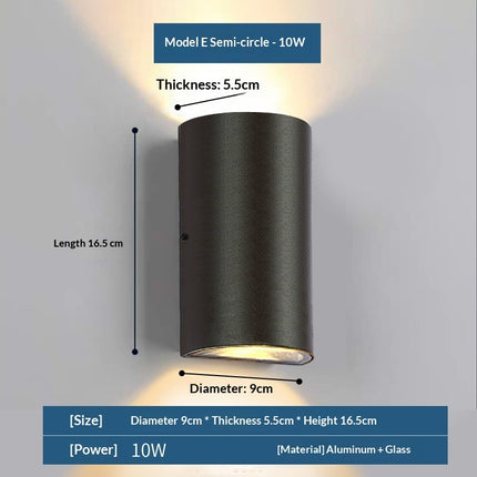 Outdoor Simple Wall Lamp LED Double-head Courtyard Light