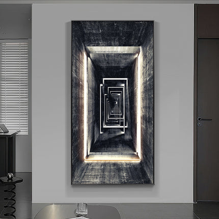 Aisle Vertical Wall Art Led Lights Entrance Decoration