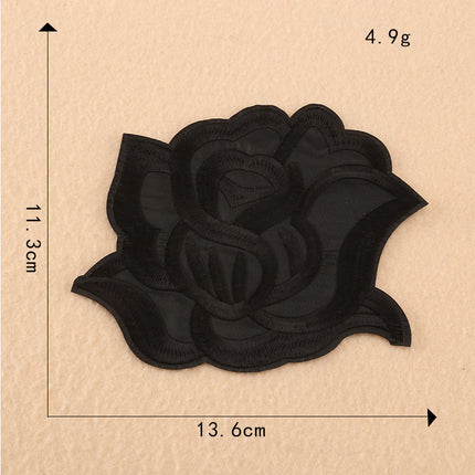 Computer Embroidery Black And White Roses Hotel Bed Sheets