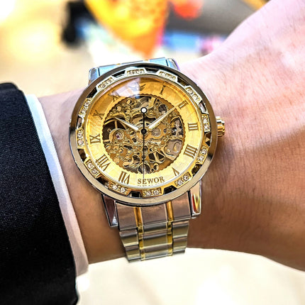 Double-sided Hollow High-end Design Luxury Men's Mechanical Watch Fashionable Versatile