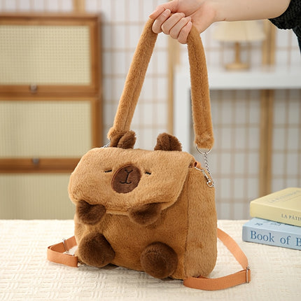 Cartoon Capybara Plush Backpack, Cute Bag, High-Quality Versatile Plush Bag