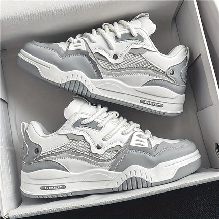 Men'S Stylish Skate Shoes, Suitable for Daily Casual Wear in All Seasons, Featuring Trendy Color Blocking