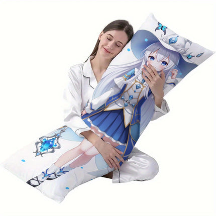 1pc Anime-Style Full Body Pillow with Zipper Closure, Hypoallergenic Polyester Cover,