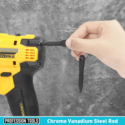 Professional Magnetic Screwdriver Bit Set with Magnetic Tips - Heavy-Duty Chromium-Vanadium Steel