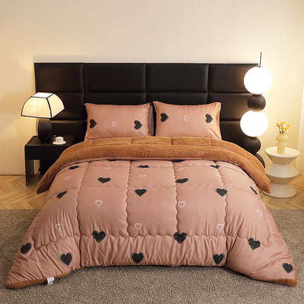 Warm Crystal Velvet Milk Velvet Single Color Warm Blanket and Thickened Quilt